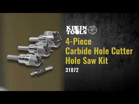 Klein Tools 31872 4-Piece Carbide Hole Cutter Set