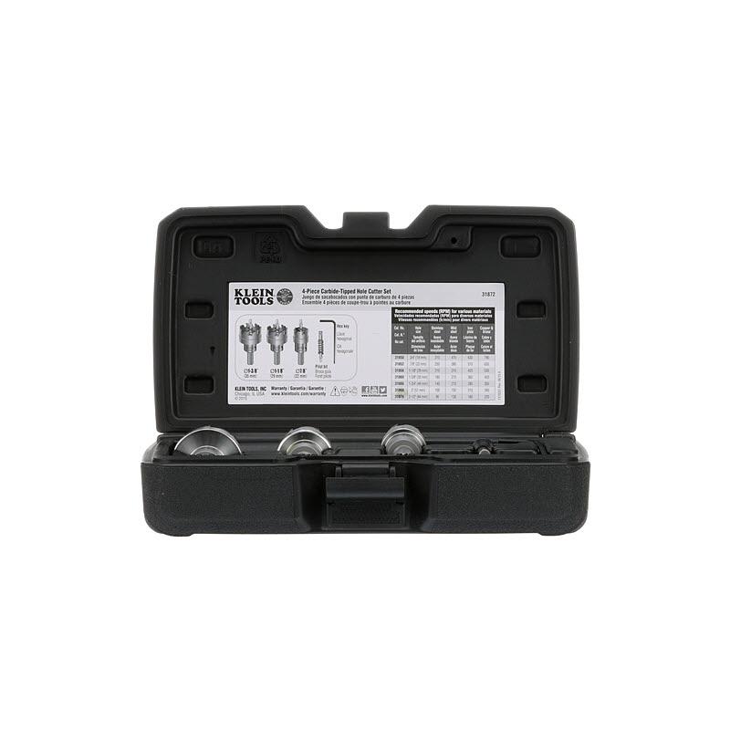 Klein Tools 31872 4-Piece Carbide Hole Cutter Set