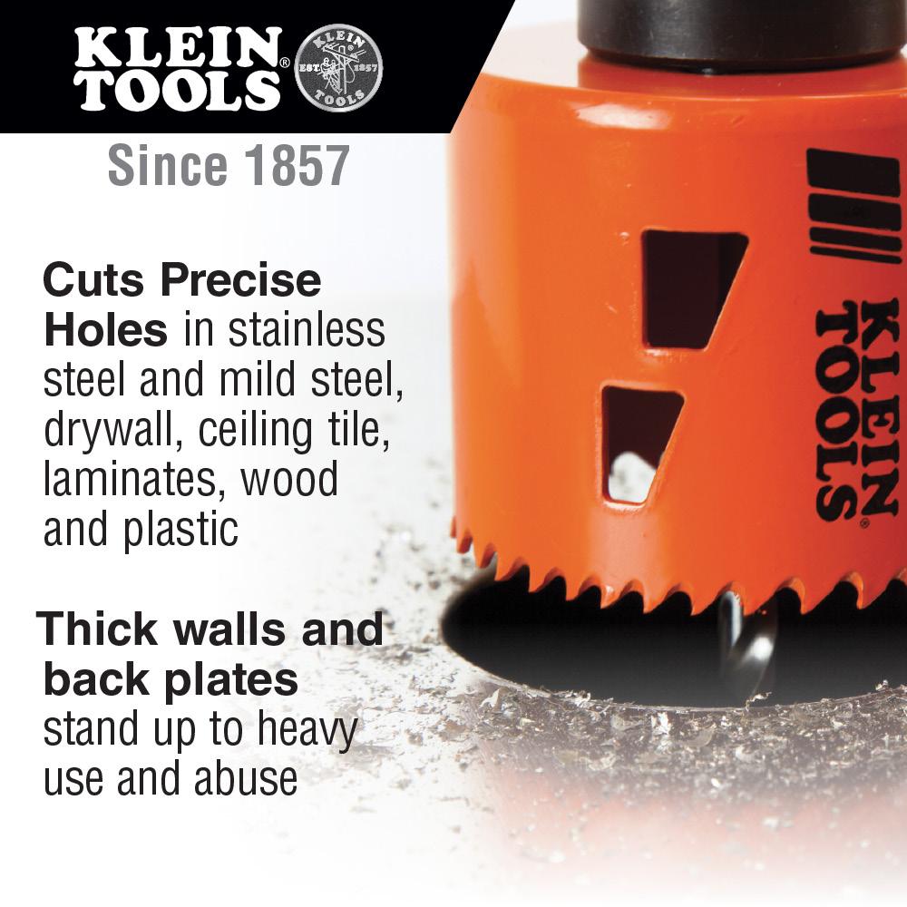 Klein Tools 31932 Bi-Metal Hole Saw, 2-Inch