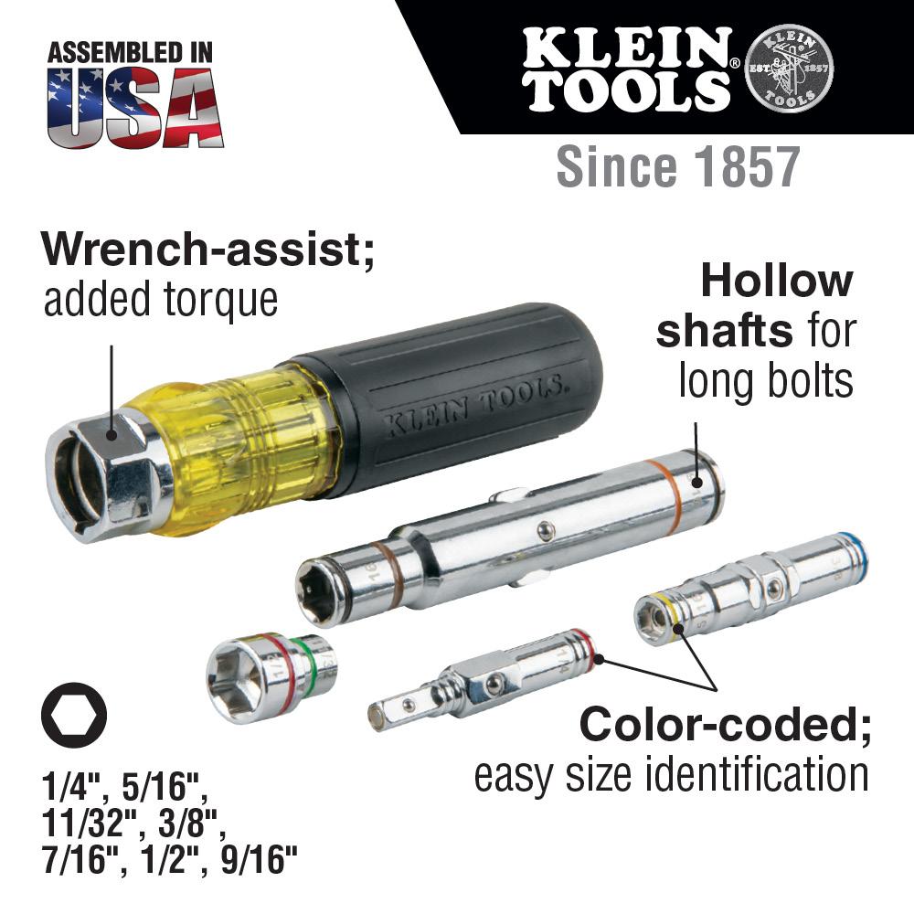 Klein Tools 32807MAG Klein Tools 7-in-1 Nut Drivers