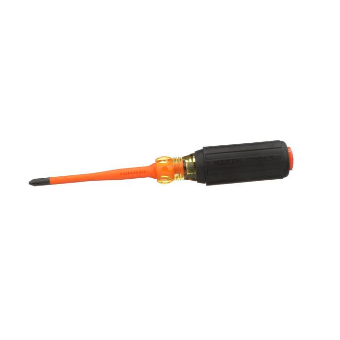 Klein Tools 33732INS Screwdriver Set, Slim-Tip Insulated Phillips and Cabinet Tips, 2-Piece