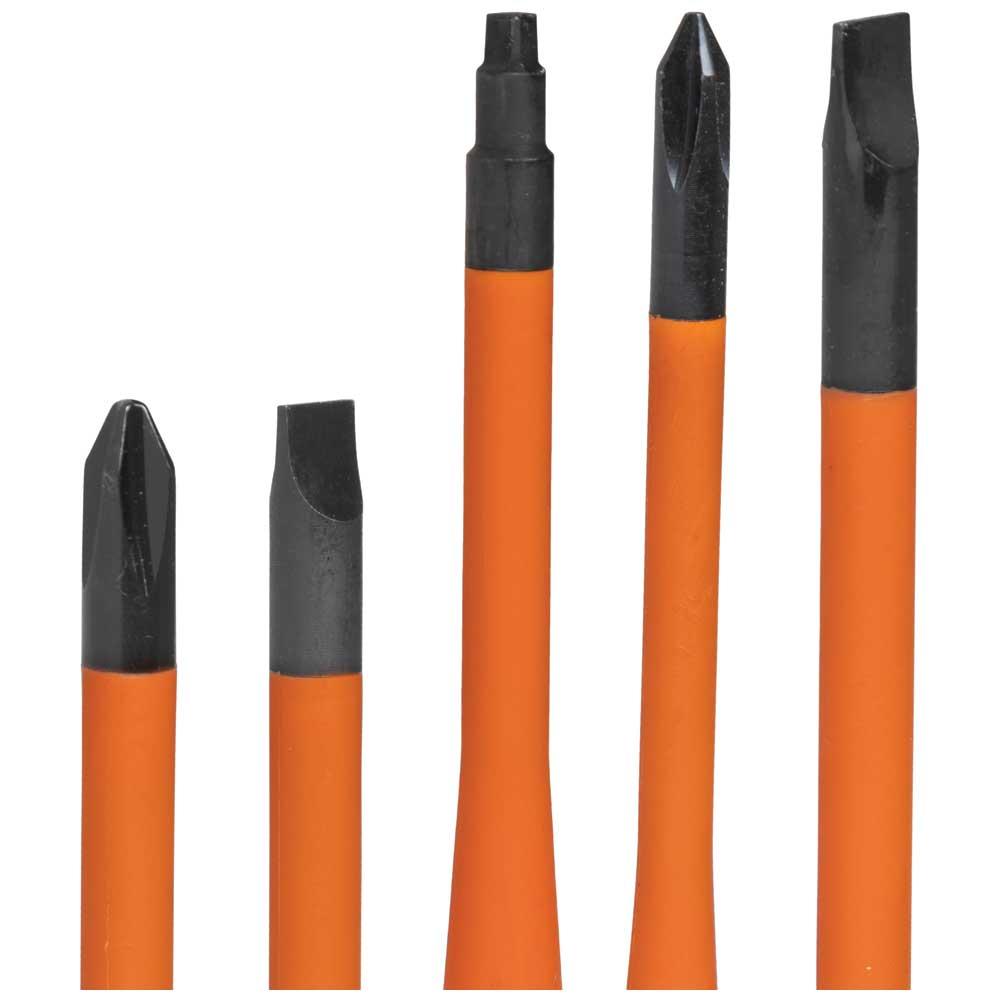 Klein Tools 33736INS Screwdriver Set, 1000V Slim-Tip Insulated and Magnetizer, 6-Piece