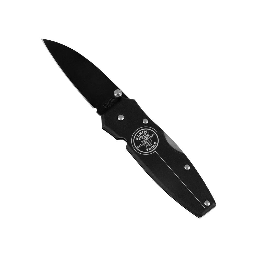 Klein Tools 44000-BLK Black Lightweight Lockback Knife 2-1/4-Inch Drop Point Blade