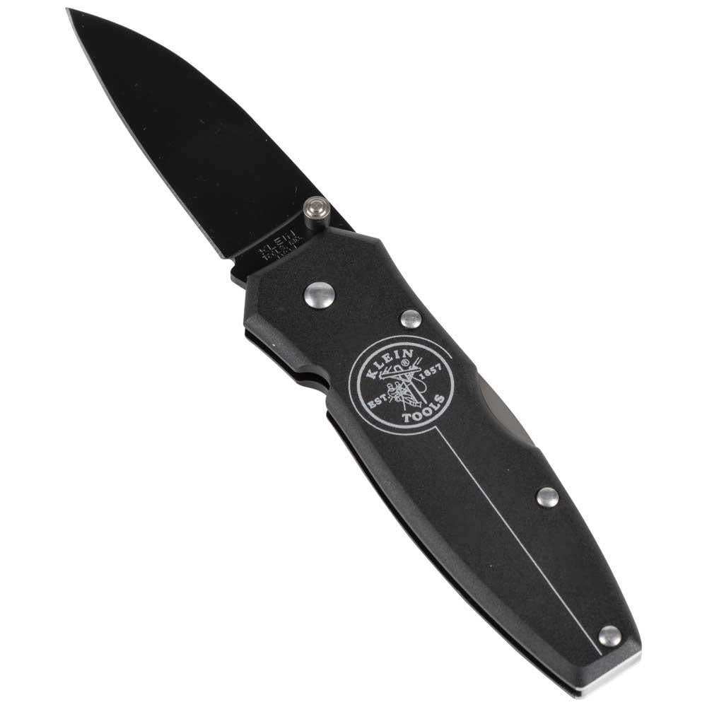 Klein Tools 44001-BLK Lightweight Lockback Knife, 2-1/2-Inch Drop Point Blade, Black Handle