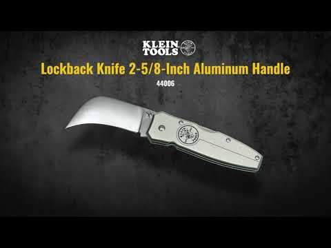 Klein Tools 44006 Lockback Steel Blade 2-5/8-Inch Hawkbill Blade, Aluminum Handle