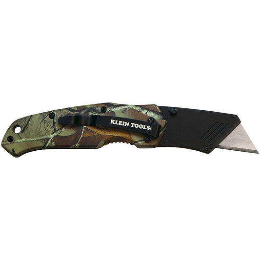 Klein Tools 44135 Folding Utility Steel Blade Camo Assisted-Open