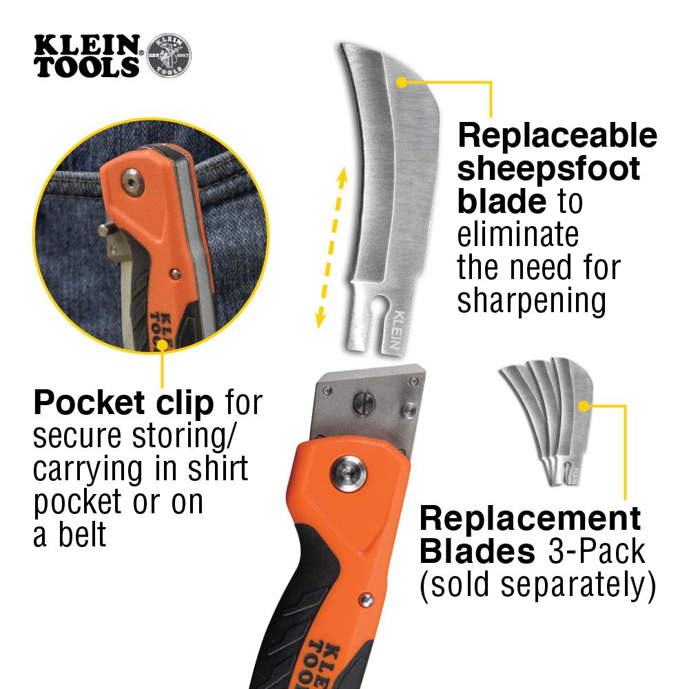 Klein Tools 44218 Cable Skinning Utility Steel Blade W/Replaceable Blade (1 EA)