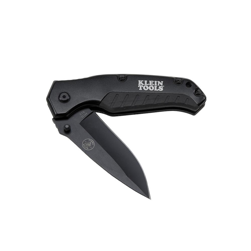 Klein Tools 44220 Pocket Steel Blade, Black, Drop Point Blade