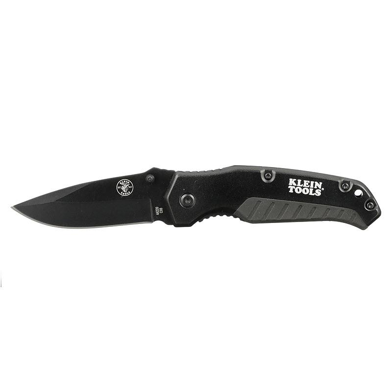 Klein Tools 44220 Pocket Steel Blade, Black, Drop Point Blade