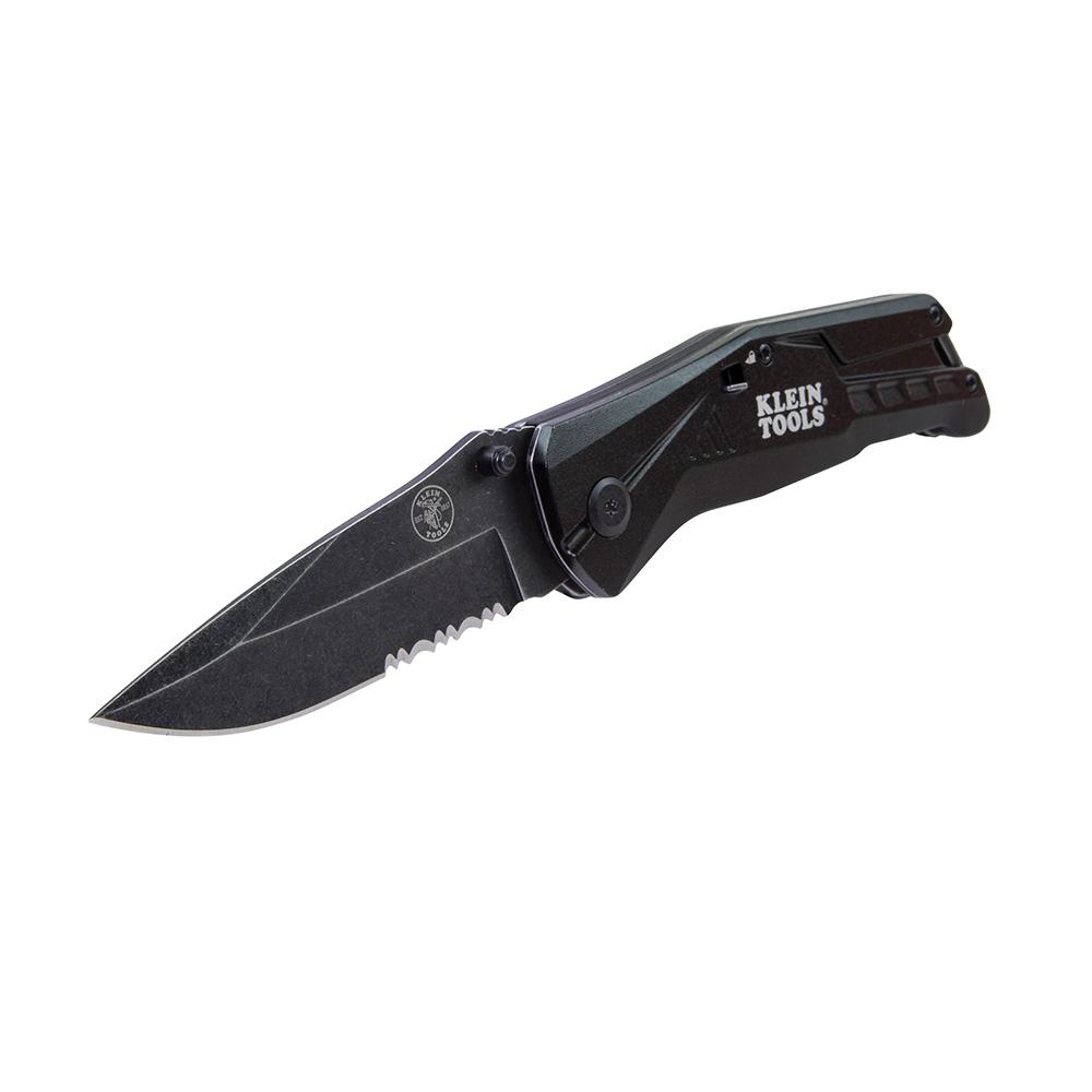 Klein Tools 44223 - Versatile Pocket Knife with Spring-Assisted Opening and Durable Steel Blade, Essential Tool for Various Tasks
