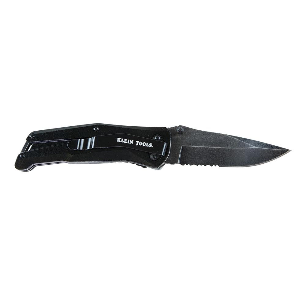 Klein Tools 44223 - Versatile Pocket Knife with Spring-Assisted Opening and Durable Steel Blade, Essential Tool for Various Tasks