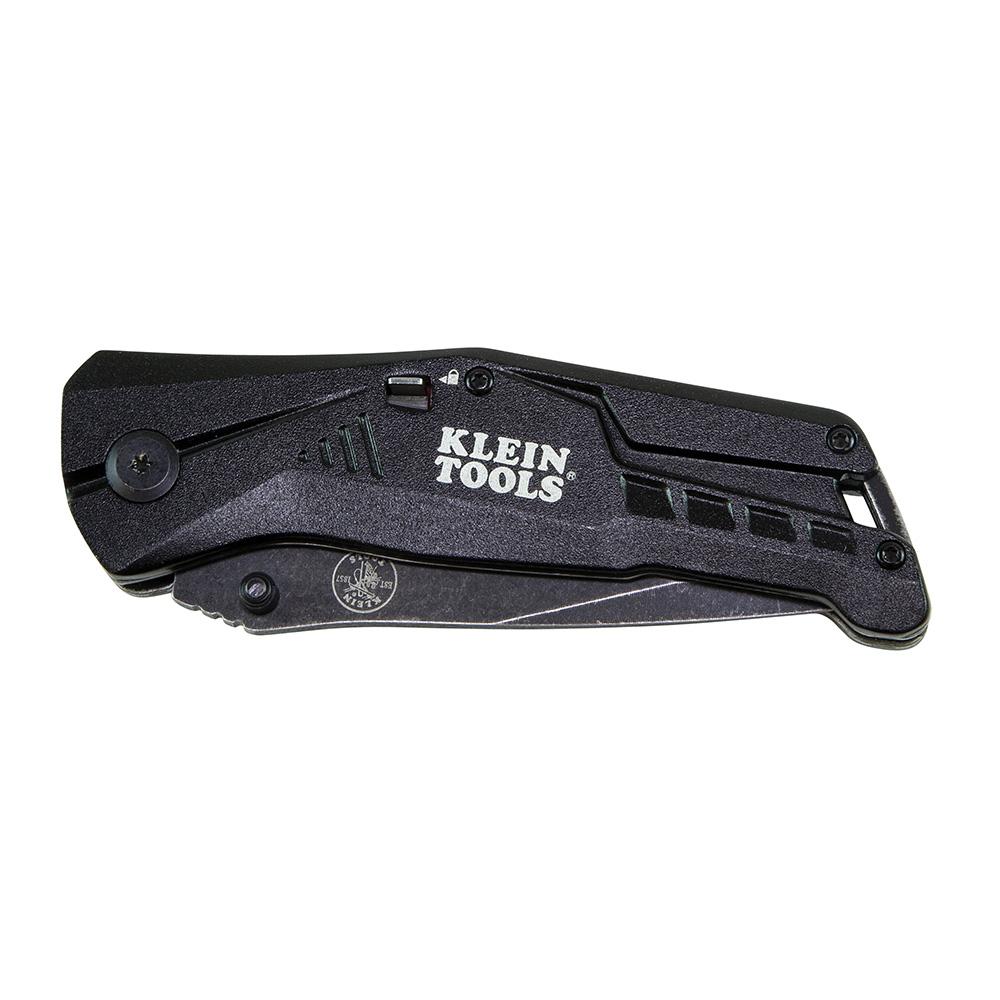 Klein Tools 44223 - Versatile Pocket Knife with Spring-Assisted Opening and Durable Steel Blade, Essential Tool for Various Tasks