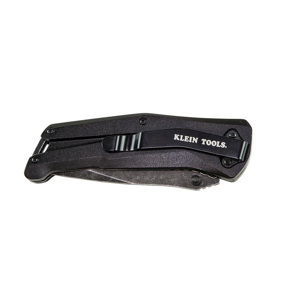 Klein Tools 44223 - Versatile Pocket Knife with Spring-Assisted Opening and Durable Steel Blade, Essential Tool for Various Tasks