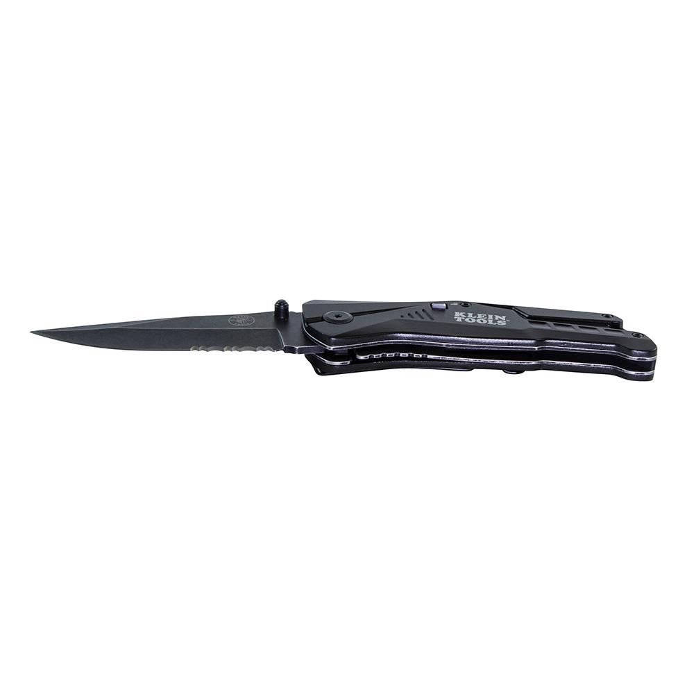 Klein Tools 44223 - Versatile Pocket Knife with Spring-Assisted Opening and Durable Steel Blade, Essential Tool for Various Tasks