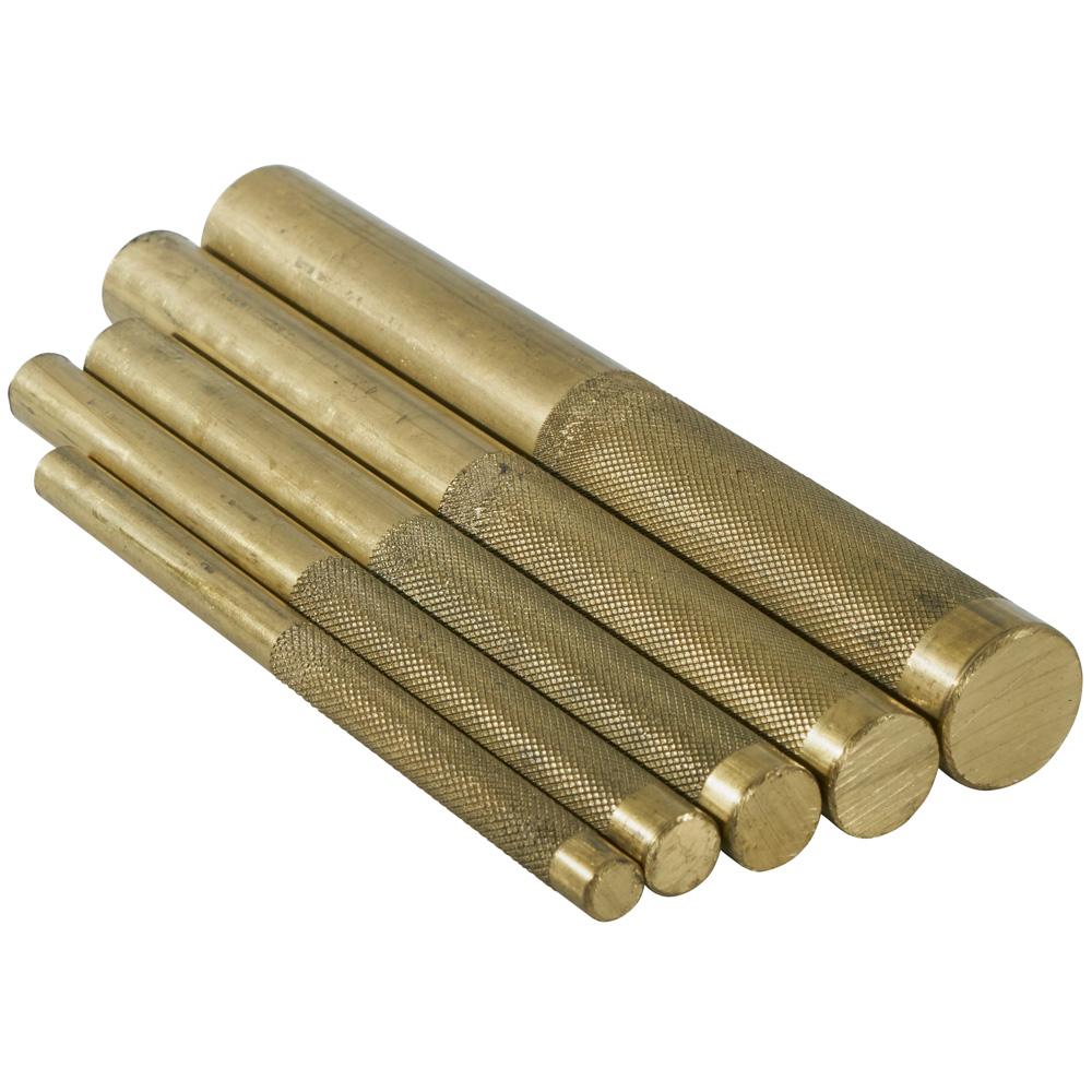 Klein Tools 4BPSET5 Brass Punches 5 Piece Set