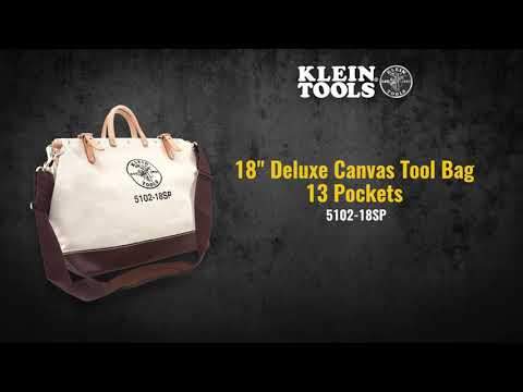 Klein Tools 5102-18SP Deluxe Tool Bag, Canvas, 13 Pockets, 18-Inch