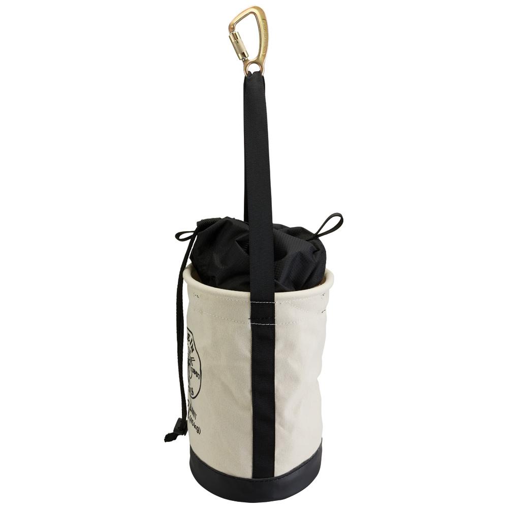 Klein Tools 5114DSC Canvas Bucket with Drawstring Close, 17-Inch