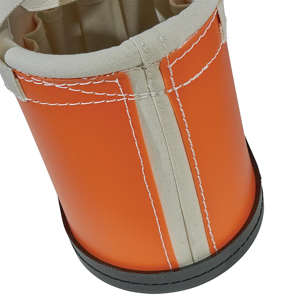 Klein Tools 5144BHHB Hard-Body Bucket, 14-Pocket Oval Bucket, Orange/White