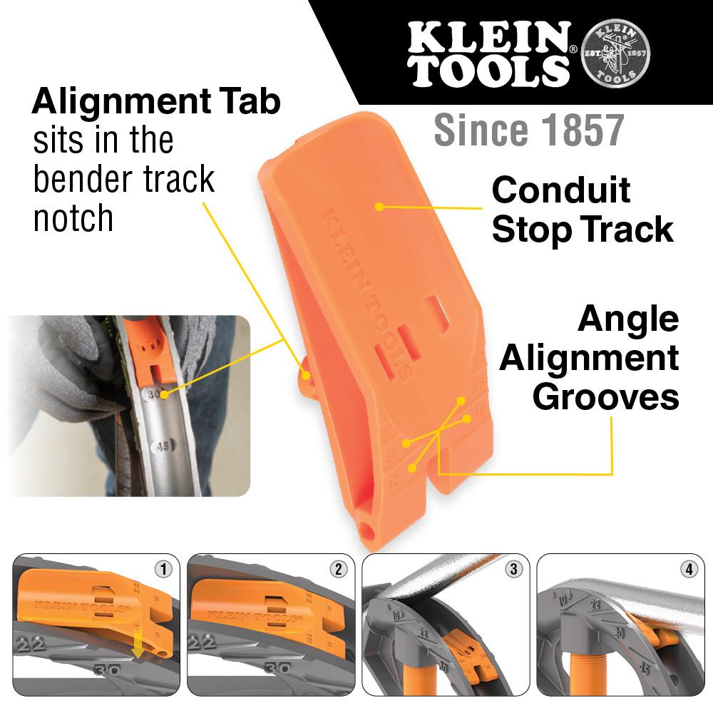 Klein Tools 51604 Iron Conduit Bender Full Assembly, 3/4-Inch EMT with Angle Setter