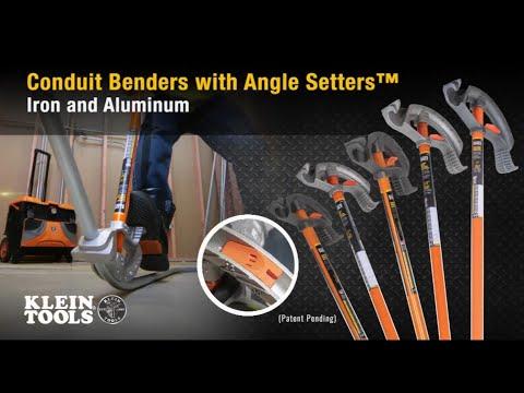 Klein Tools 51606 Aluminum Conduit Bender Full Assembly, 1/2-Inch EMT with Angle Setter