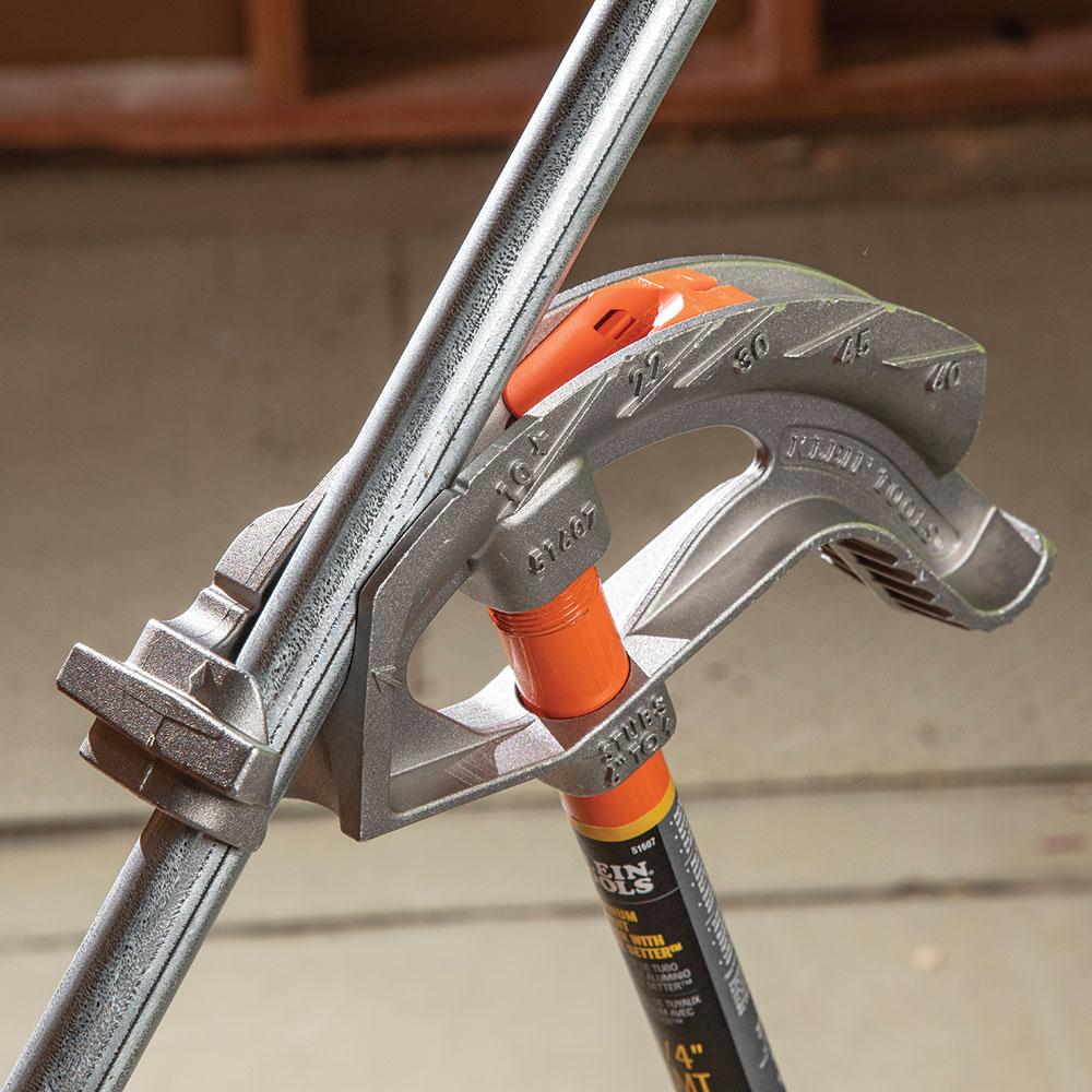 Klein Tools 51606 Aluminum Conduit Bender Full Assembly, 1/2-Inch EMT with Angle Setter