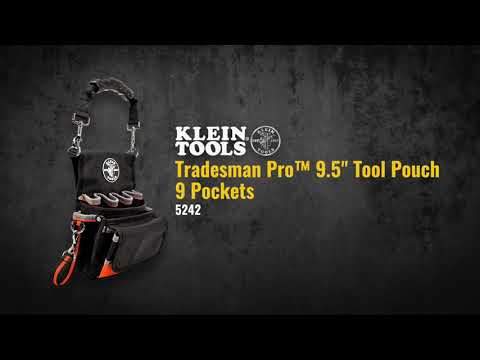 Klein Tools 5242 Tradesman Pro Tool Pouch, 9 Pockets, 9.5 x 7.5 x 9.5-Inch