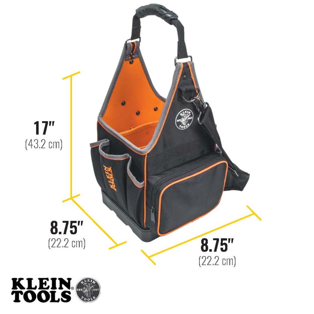 Klein Tools 554158-14 Tool Bag, Tradesman Pro Tool Tote, 20 Pockets, 8-Inch