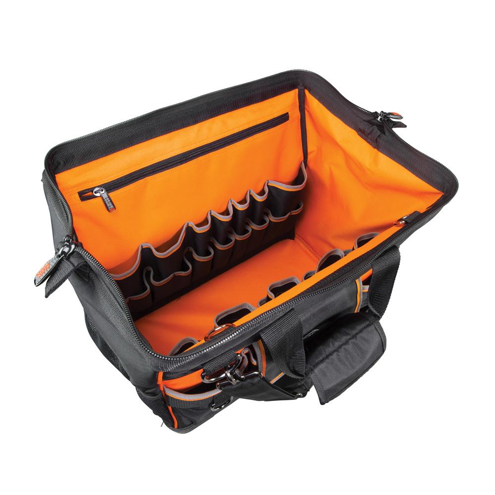 Klein Tools 55469 Tool Bag, Tradesman Pro Wide-Open Tool Bag, 42 Pockets, 16-Inch