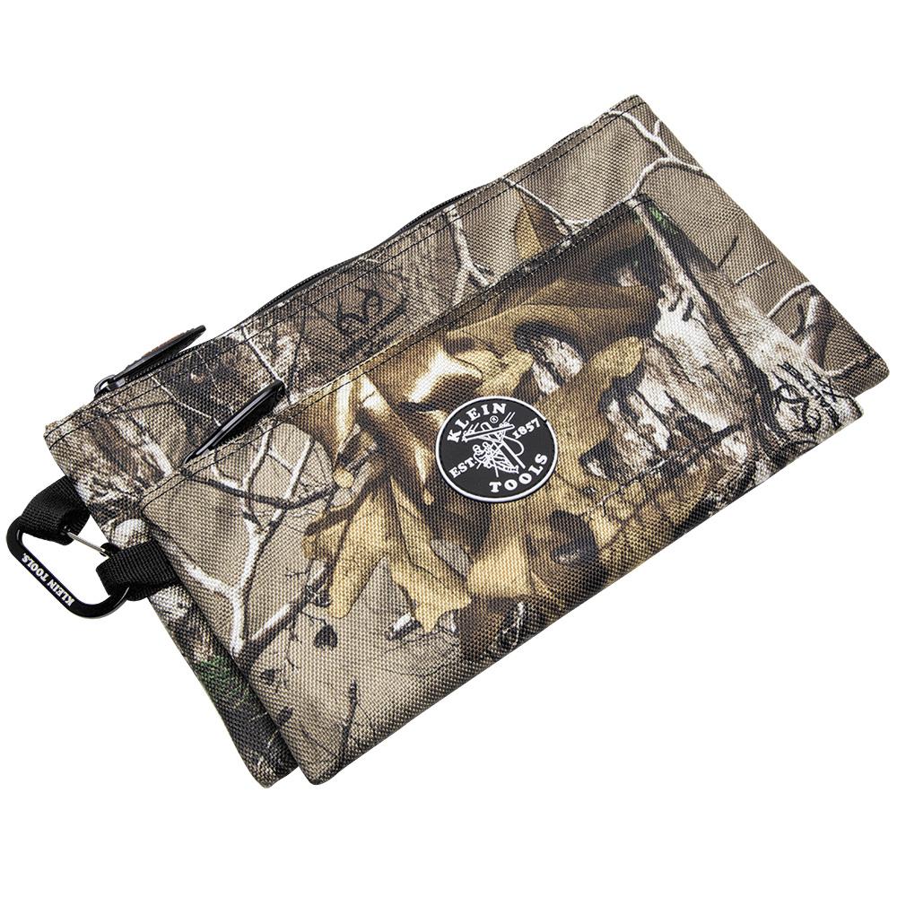 Klein Tools 55560 Zipper Bags, Camo Tool Pouches, 2-Pack