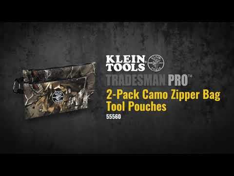 Klein Tools 55560 Zipper Bags, Camo Tool Pouches, 2-Pack