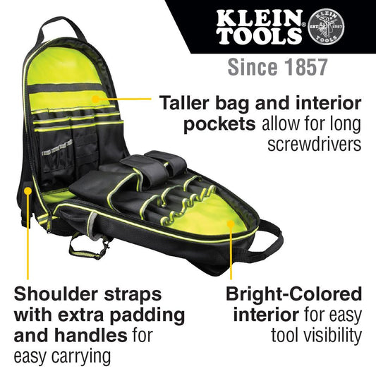 Klein Tools 55597 Tradesman Pro High Visibility Backpack