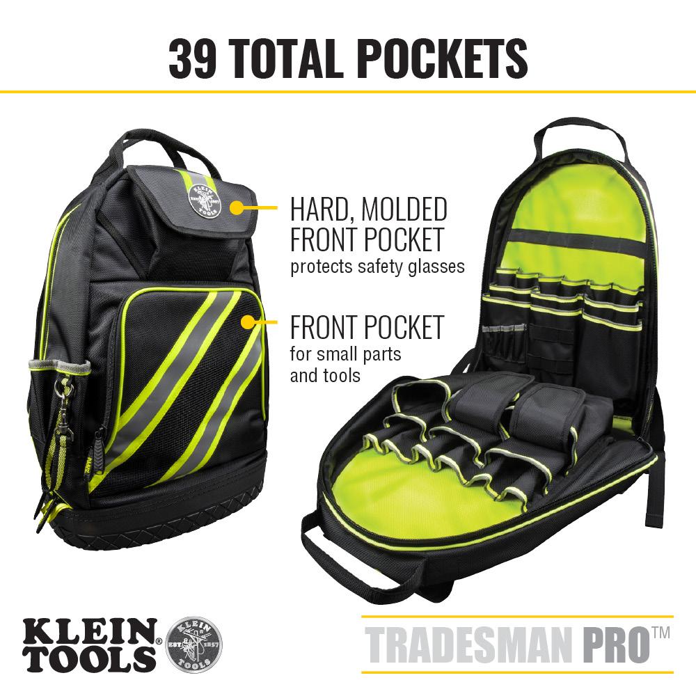 Klein Tools 55597 Tradesman Pro High Visibility Backpack