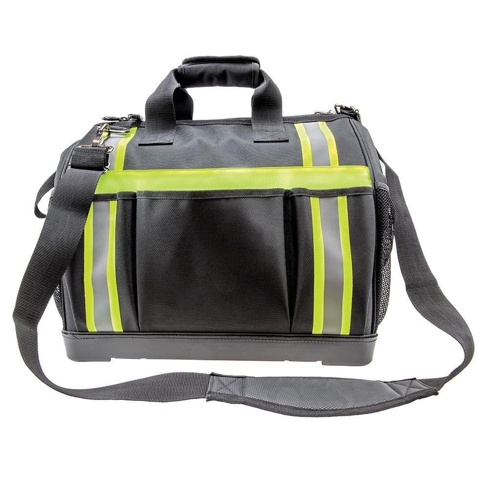 Klein Tools 55598 Tool Bag, Tradesman Pro High-Visibility Tool Bag, 42 Pockets, 16-Inch