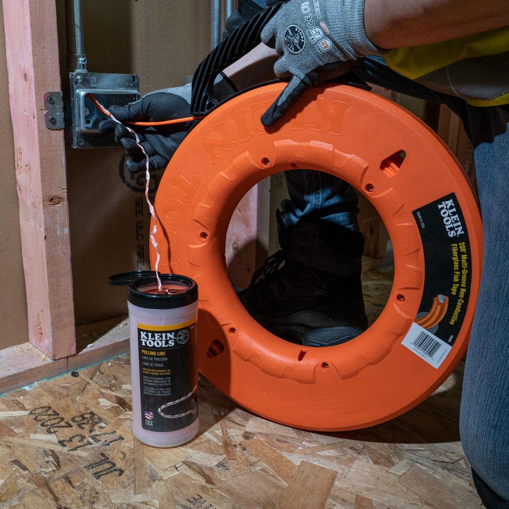 Klein Tools 56108 Poly Pull Line with Orange Tracer 500-Feet