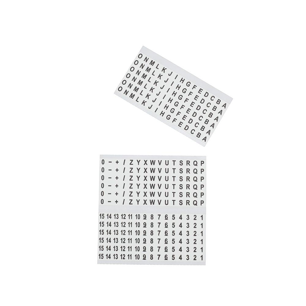 Klein Tools 56253 Wire Marker Book, Black Letters, Numbers, and Symbols