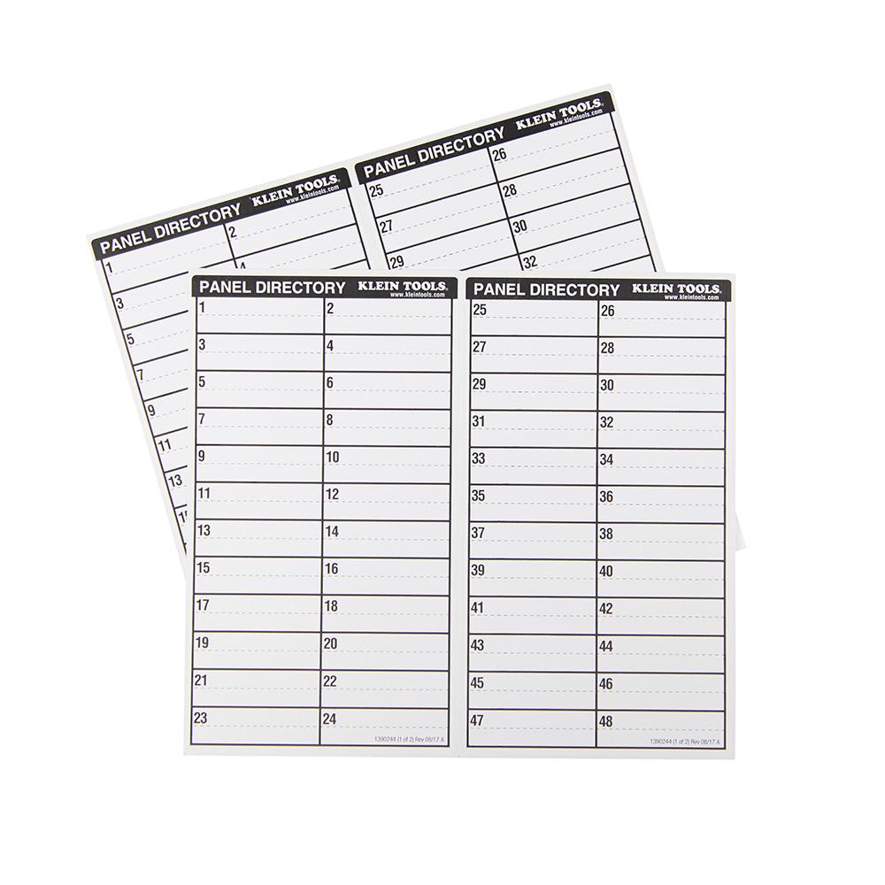 Klein Tools 56255 Wire Markers, Household Electric Panel w/Directory