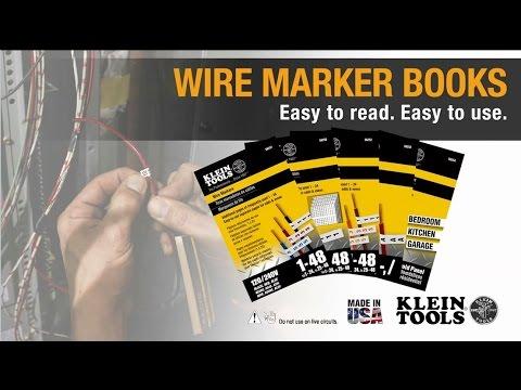 Klein Tools 56255 Wire Markers, Household Electric Panel w/Directory