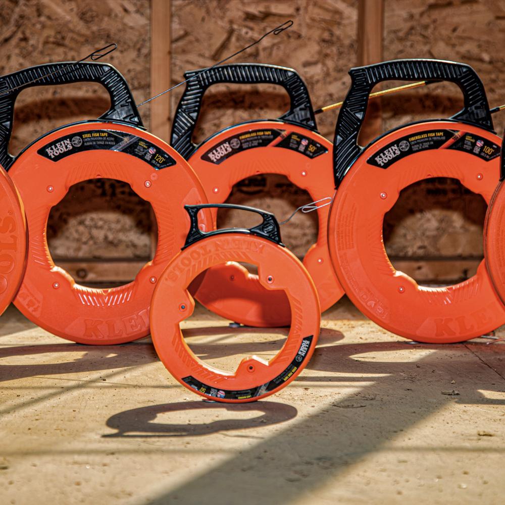 Klein Tools 56331 Steel Fish Tape, 1/8-Inch x 50-Foot