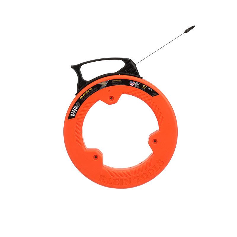 Klein Tools 56335 Wide Steel Fish Tape, 1/4-Inch x 25-Foot