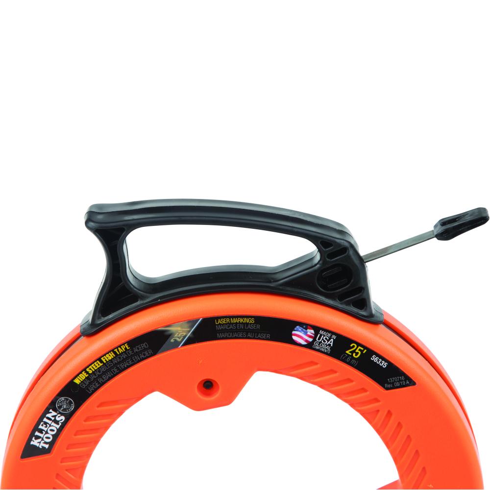 Klein Tools 56335 Wide Steel Fish Tape, 1/4-Inch x 25-Foot