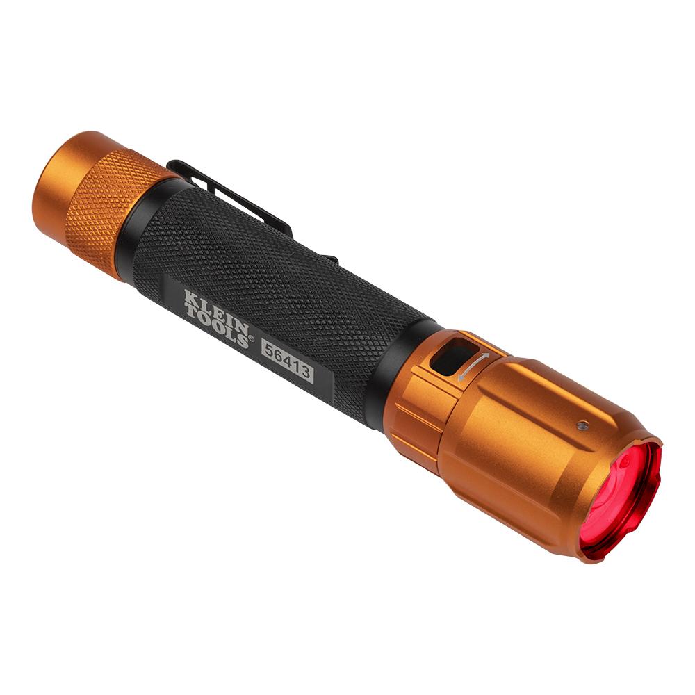 Klein Tools 56413 Rechargeable 2-Color LED Flashlight with Holster