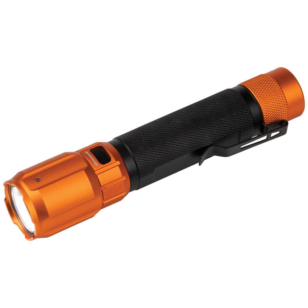 Klein Tools 56413 Rechargeable 2-Color LED Flashlight with Holster