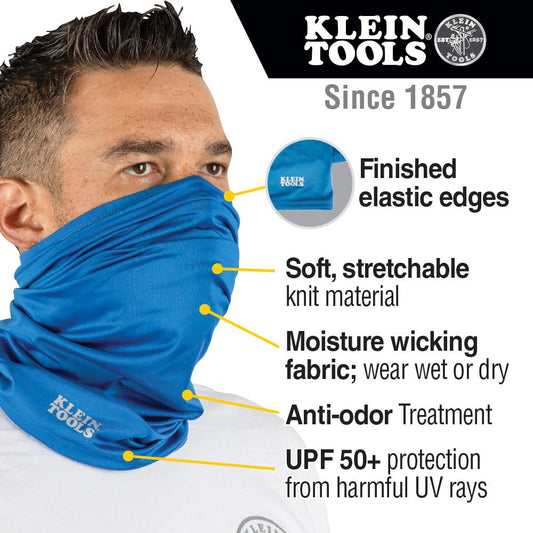 Klein Tools 60439 Neck and Face Cooling Band, Blue