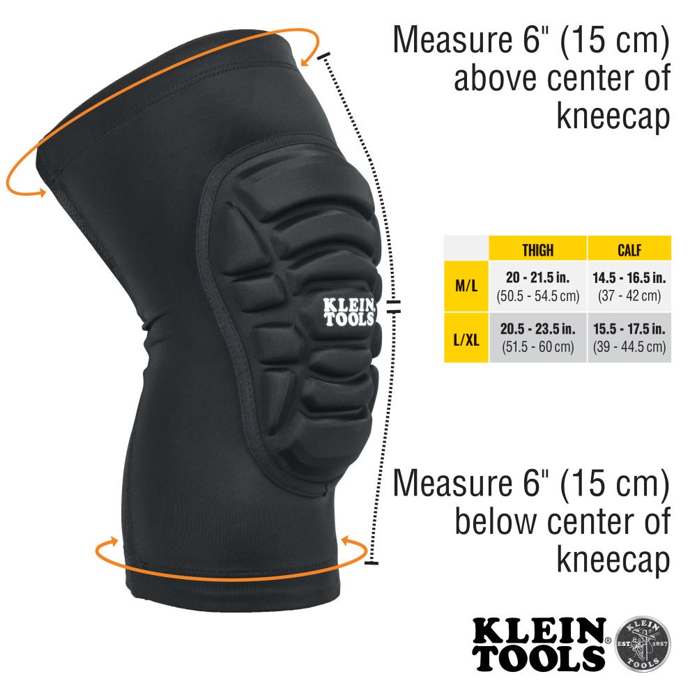 Klein Tools 60492 Lightweight Knee Pad Sleeves, M/L