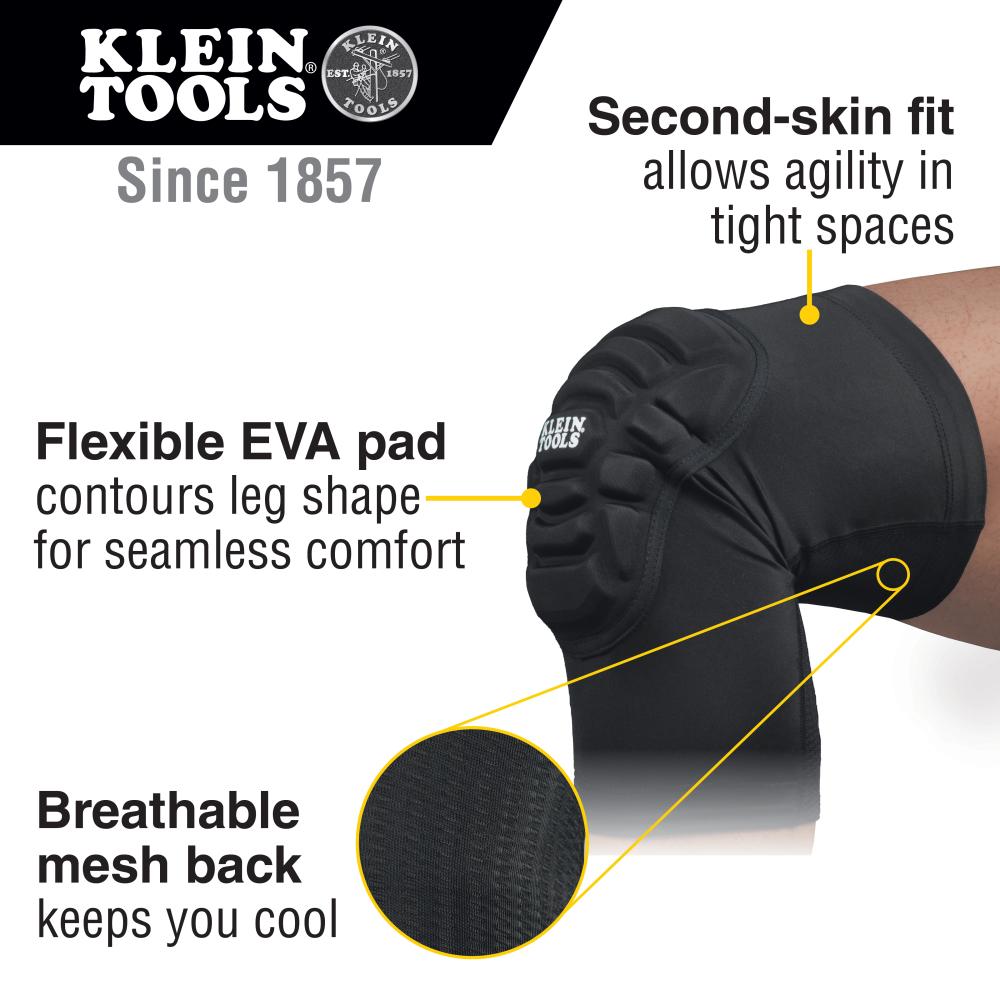 Klein Tools 60592 Lightweight Knee Pad Sleeves, L/XL