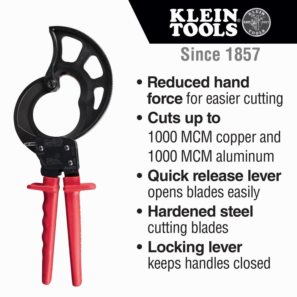 Klein Tools 63750 Ratcheting Cable Cutter- 750 Mcm