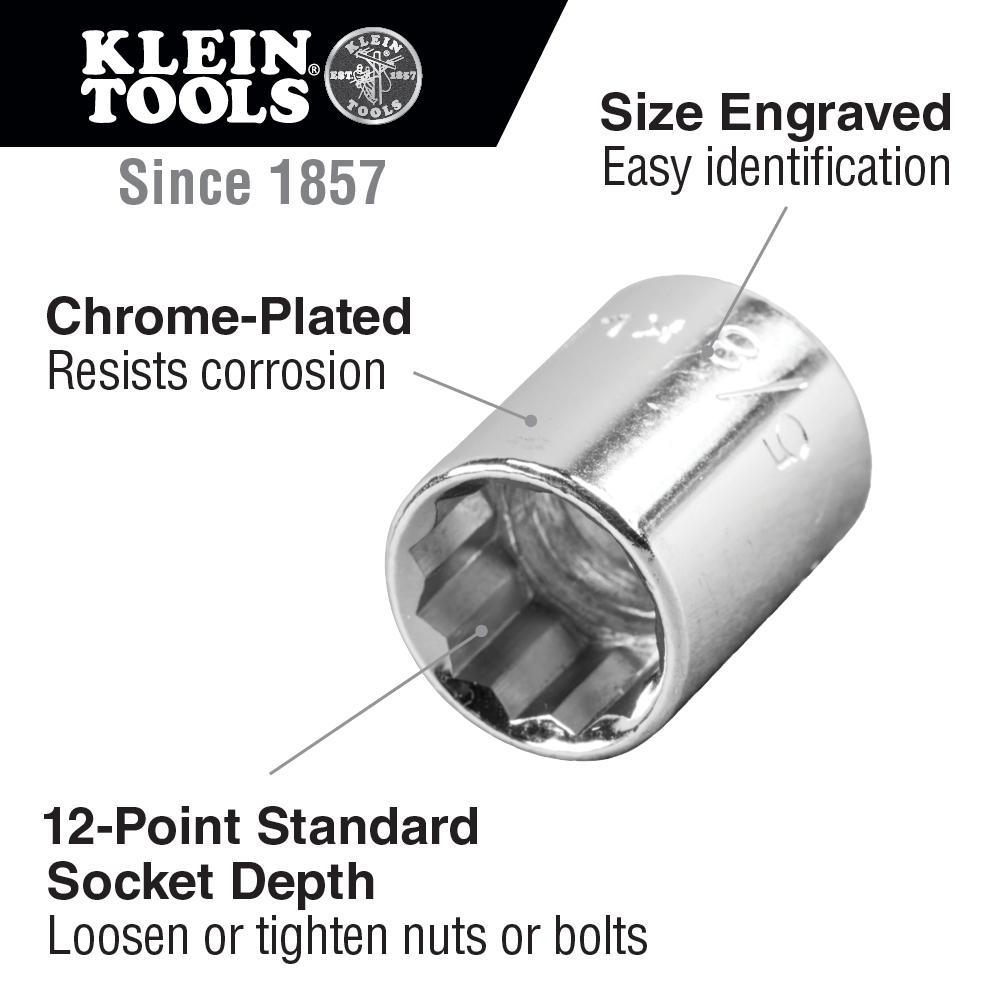 Klein Tools 65504 3/8" Dr Socket Set