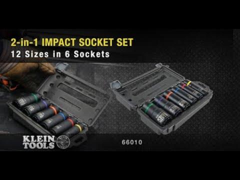 Klein Tools 66010 Klein Tools 2-in-1 Impact 6-Pc. Socket Sets