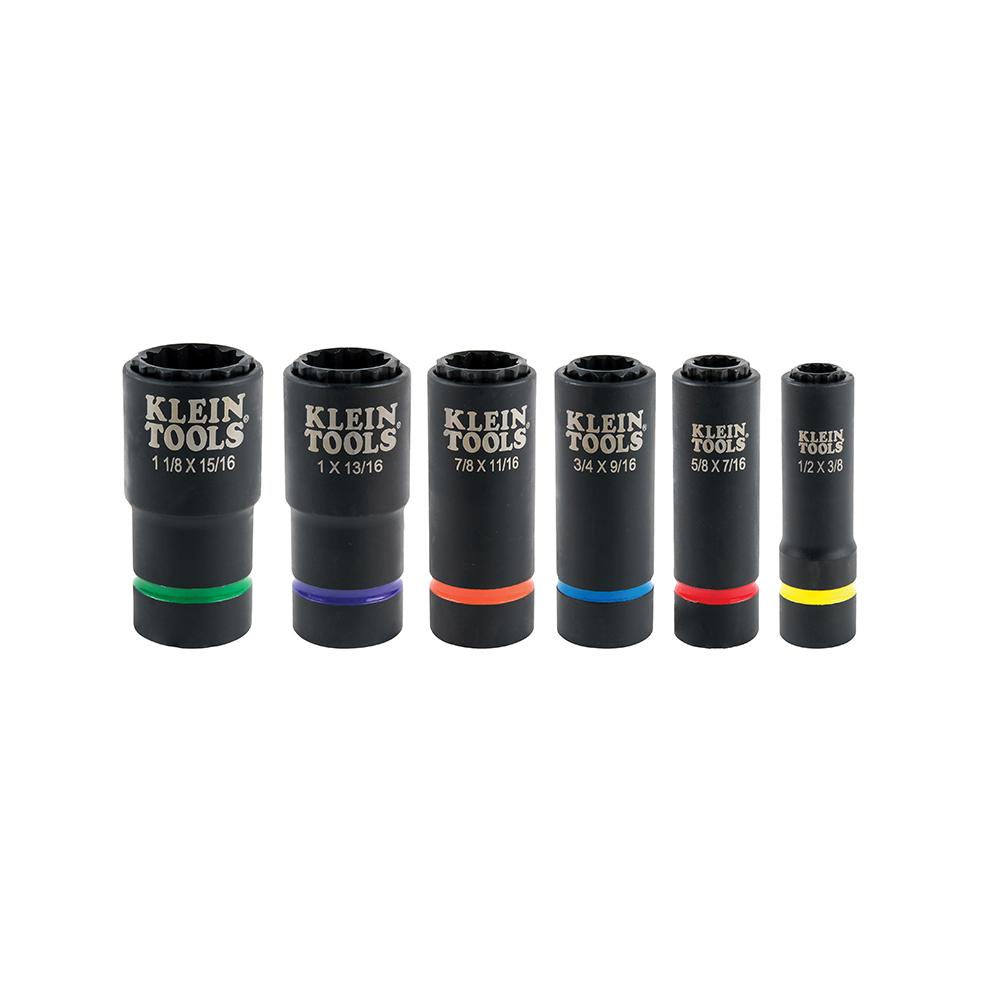 Klein Tools 66010 Klein Tools 2-in-1 Impact 6-Pc. Socket Sets