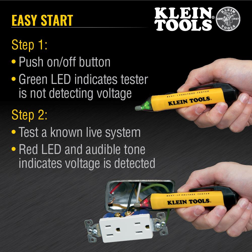 Klein Tools 69149P Test Kit with Multimeter, Non-Contact Volt Tester, Receptacle Tester